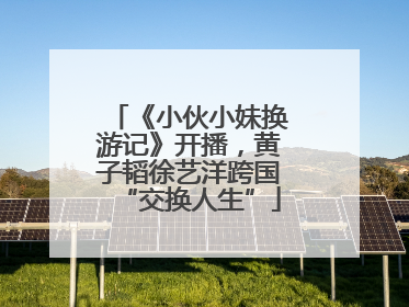 《小伙小妹换游记》开播，黄子韬徐艺洋跨国“交换人生”