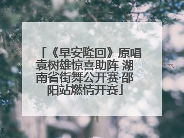 《早安隆回》原唱袁树雄惊喜助阵 湖南省街舞公开赛·邵阳站燃情开赛