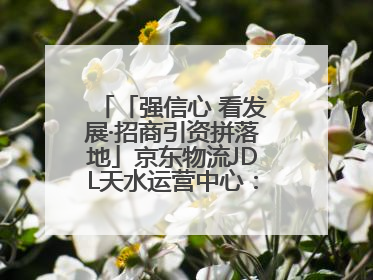 「强信心 看发展·招商引资拼落地」京东物流JDL天水运营中心：激活陇东南区域经济新引擎