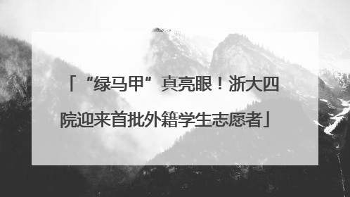 “绿马甲”真亮眼！浙大四院迎来首批外籍学生志愿者