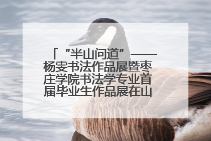 “半山问道”——杨雯书法作品展暨枣庄学院书法学专业首届毕业生作品展在山东省文化馆开幕