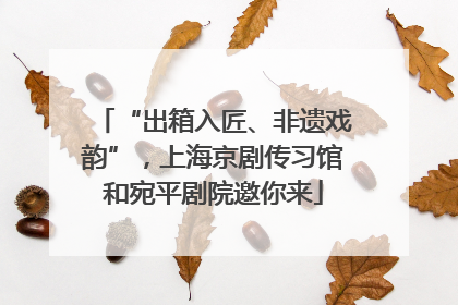 “出箱入匠、非遗戏韵”，上海京剧传习馆和宛平剧院邀你来
