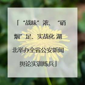 “战味”浓、“硝烟”足、实战化 湖北举办全省公安新闻舆论实训练兵