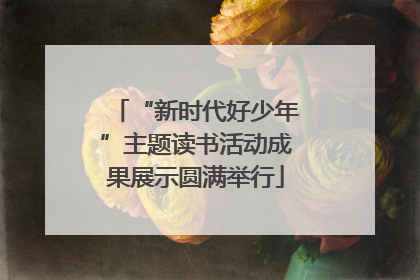 “新时代好少年”主题读书活动成果展示圆满举行