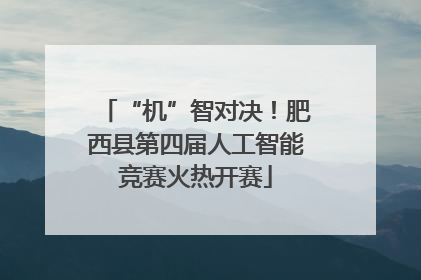 “机”智对决！肥西县第四届人工智能竞赛火热开赛