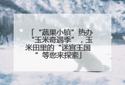 “蔬果小镇”热办“玉米奇遇季”，玉米田里的“迷宫王国”等您来探索