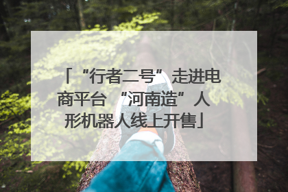 “行者二号”走进电商平台 “河南造”人形机器人线上开售