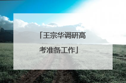 王宗华调研高考准备工作