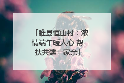 睢县恒山村：浓情端午暖人心 帮扶共建一家亲
