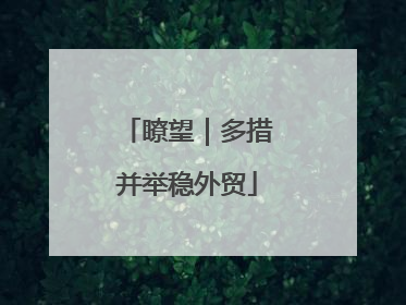 瞭望｜多措并举稳外贸