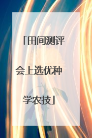 田间测评会上选优种学农技