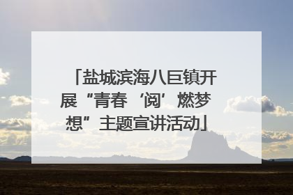 盐城滨海八巨镇开展“青春‘阅’燃梦想”主题宣讲活动