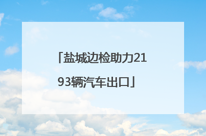 盐城边检助力2193辆汽车出口