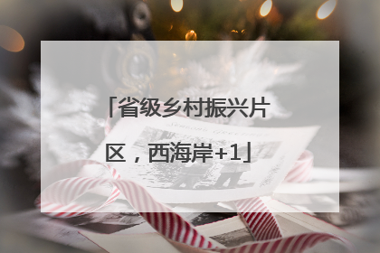 省级乡村振兴片区，西海岸+1
