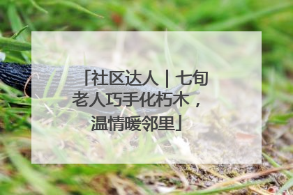 社区达人｜七旬老人巧手化朽木，温情暖邻里