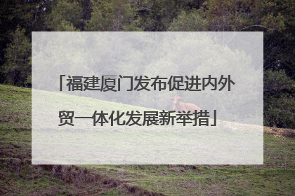 福建厦门发布促进内外贸一体化发展新举措