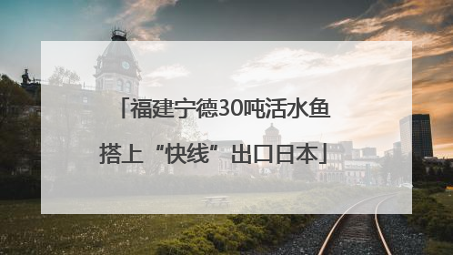 福建宁德30吨活水鱼搭上“快线”出口日本