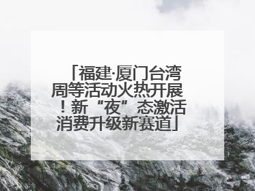 福建·厦门台湾周等活动火热开展！新“夜”态激活消费升级新赛道