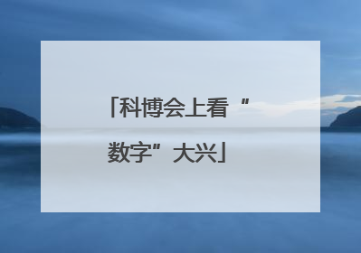 科博会上看“数字”大兴