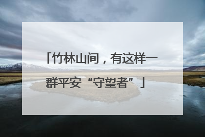 竹林山间，有这样一群平安“守望者”