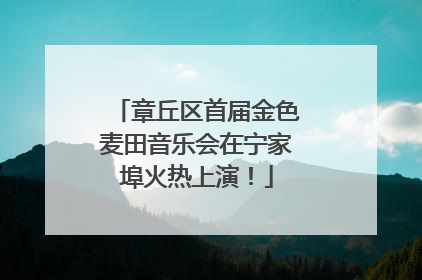 章丘区首届金色麦田音乐会在宁家埠火热上演！