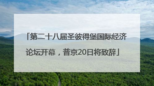 第二十八届圣彼得堡国际经济论坛开幕，普京20日将致辞