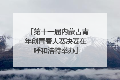 第十一届内蒙古青年创青春大赛决赛在呼和浩特举办