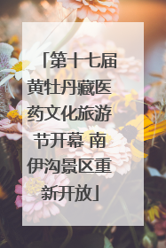 第十七届黄牡丹藏医药文化旅游节开幕 南伊沟景区重新开放