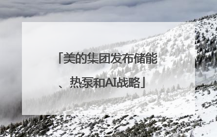 美的集团发布储能、热泵和AI战略