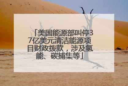 美国能源部叫停37亿美元清洁能源项目财政拨款，涉及氢能、碳捕集等
