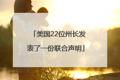 美国22位州长发表了一份联合声明