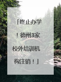 终止办学！德州3家校外培训机构注销！