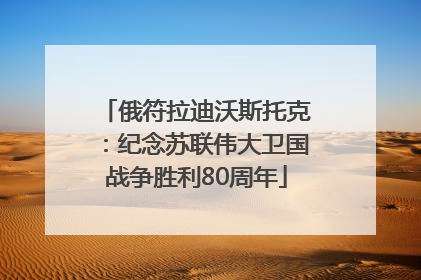 俄符拉迪沃斯托克：纪念苏联伟大卫国战争胜利80周年