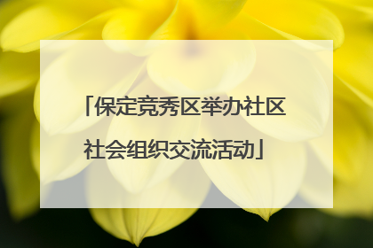 保定竞秀区举办社区社会组织交流活动