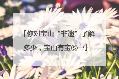 你对宝山“非遗”了解多少，宝山有宝⑤→