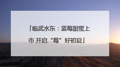临武水东：蓝莓甜蜜上市 开启“莓”好初夏