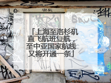 上海至洛杉矶直飞航班复航，至中亚国家航线又将开通一条