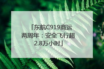 东航C919商运两周年：安全飞行超2.8万小时