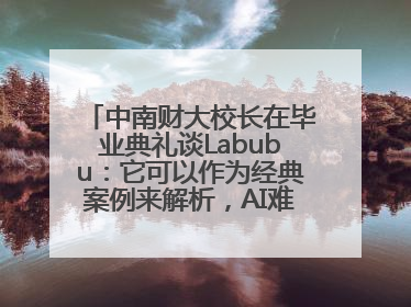 中南财大校长在毕业典礼谈Labubu：它可以作为经典案例来解析，AI难以给出答案