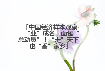 中国经济样本观察·一“业”成名丨面包“总动员”！“走”天下也“香”家乡