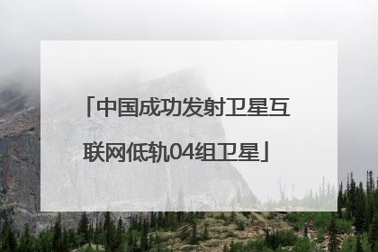 中国成功发射卫星互联网低轨04组卫星