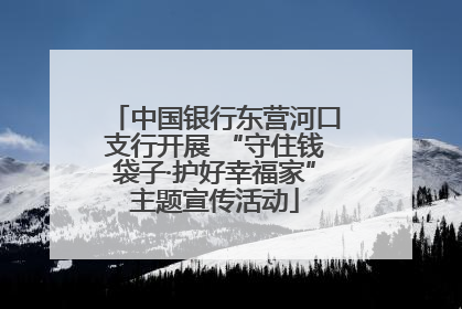 中国银行东营河口支行开展 “守住钱袋子·护好幸福家”主题宣传活动