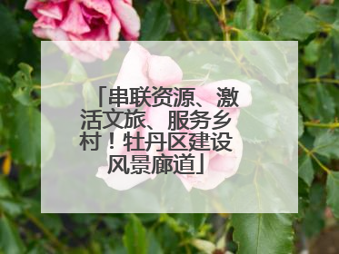 串联资源、激活文旅、服务乡村！牡丹区建设风景廊道