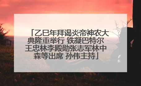 乙巳年拜谒炎帝神农大典隆重举行 铁凝巴特尔王忠林李殿勋张志军林中森等出席 孙伟主持