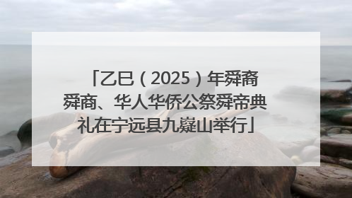 乙巳（2025）年舜裔舜商、华人华侨公祭舜帝典礼在宁远县九嶷山举行