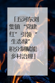 五河东刘集镇“党建红”引领“生态绿” 积分制赋能乡村治理