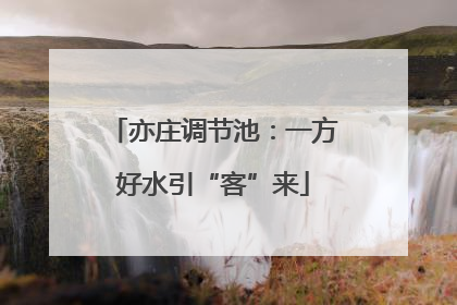 亦庄调节池：一方好水引“客”来