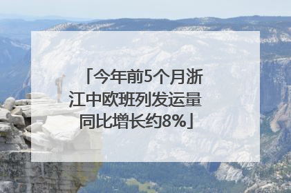 今年前5个月浙江中欧班列发运量同比增长约8%