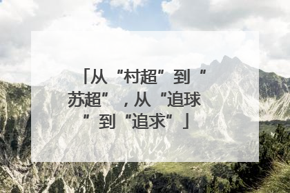 从“村超”到“苏超”，从“追球”到“追求”