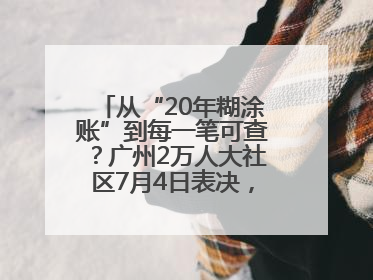 从“20年糊涂账”到每一笔可查？广州2万人大社区7月4日表决，信托制物业如何取“信”？